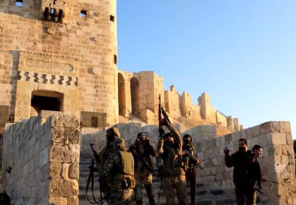 Armed groups opposing Syrian President Bashar al-Assad seized control of much of Aleppo's city center in Syria on November 30, 2024. Photo: Minene Hindevi/Anadolu via Getty Images.