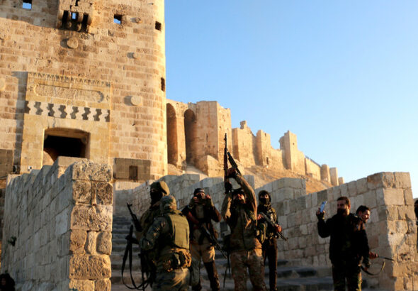 Armed groups opposing Syrian President Bashar al-Assad seized control of much of Aleppo's city center in Syria on November 30, 2024. Photo: Minene Hindevi/Anadolu via Getty Images.