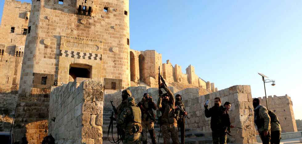 Armed groups opposing Syrian President Bashar al-Assad seized control of much of Aleppo's city center in Syria on November 30, 2024. Photo: Minene Hindevi/Anadolu via Getty Images.