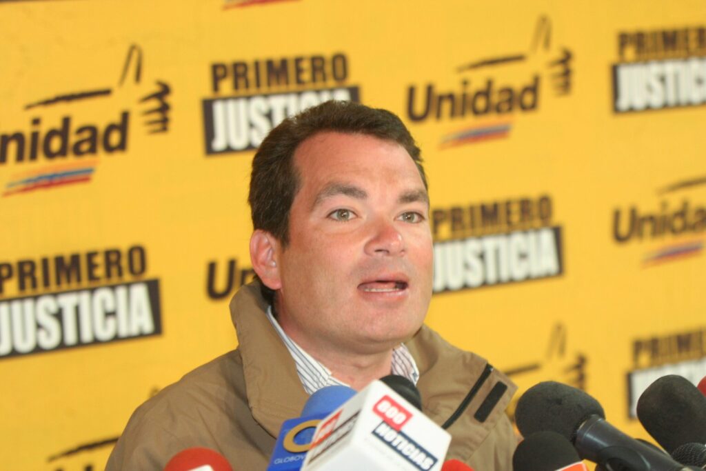 Far-right Justice First party politician Tomás Guanipa. File photo.