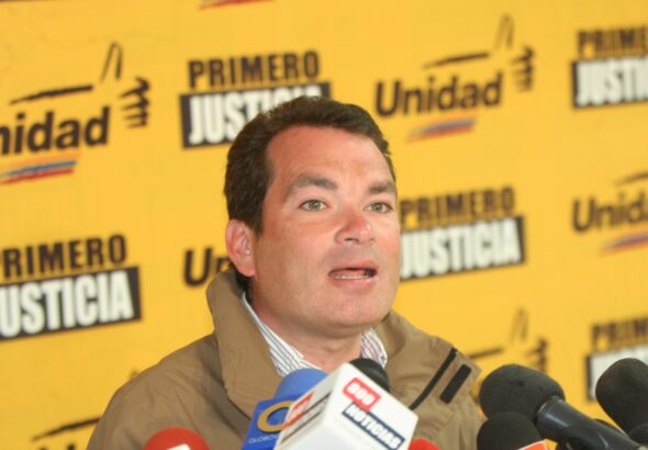 Far-right Justice First party politician Tomás Guanipa. File photo.