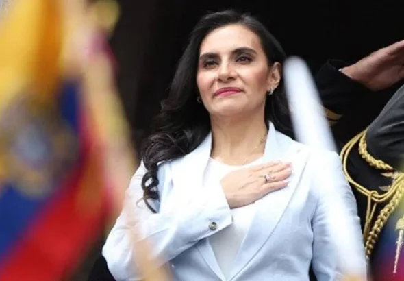 Ecuadorian Vice President Verónica Abad during a protocol ceremony. Photo: File photo.