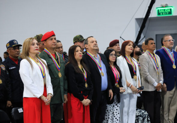 Group of top Venezuelan officials illegally sanctioned by the US, UK, Canada, and the European Union, after President Maduro's inauguration on Friday, January 10. Photo: Jhon Zerpa/Presidential Press.