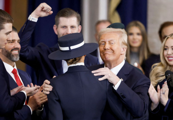 Donald Trump during the inauguration day of his return to the White House, Monday, January 20, 2025. Photo: Shawn Thew/AP.