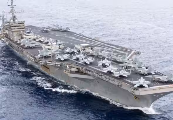 USS Harry Truman aircraft carrier in the Red Sea.  Photo: CENTCOM.