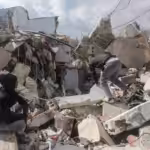Massive destruction caused by Israeli occupation forces to the town of Burqin, near Jenin. Photo: QNN.