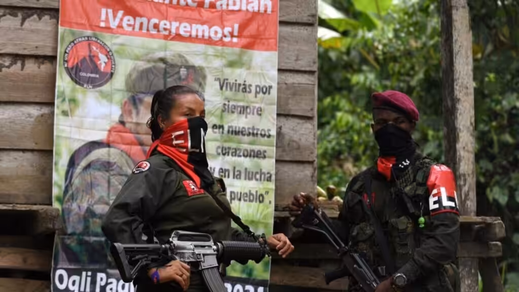 Two members of the Colombian armed guerrilla organization National Liberation Army (ELN). Photo: ELN.