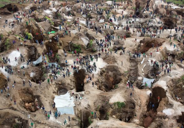 Luwowo Coltan mine near Rubaya, North Kivu. At the time the photo was taken in 2014, the Luwowo mine was believed to be conflict free. Photo: Sylvain Liechti/MONUSCO.