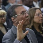 Conrado Pérez takes oath as the new CNE rector at the National Assembly. Photo: National Assembly of Venezuela.