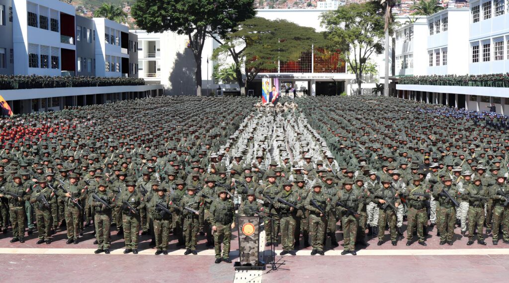 FANB makes a public announcement condemning new sanctions against Venezuela. Photo: VTV.