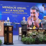 Venezuelan President Nicolás Maduro during the Annual Message to the Nation ceremony, held in the Teresa Carreño Theater in Caracas, on Wednesday, January 15, 2024. Photo: Presidential Press.