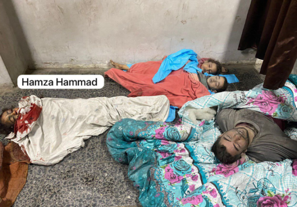 A horrific massacre was carried out by Israel in Jabaliya. Photo: Hamza Hammad/Palestine Chronicle/via social media.