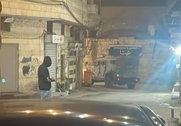 'Israeli' occupation forces storm the town of Ya’bad, south of Jenin. Photo: Quds News Network.