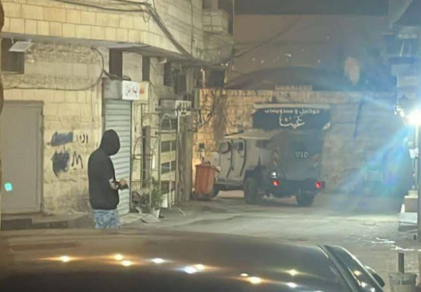 'Israeli' occupation forces storm the town of Ya’bad, south of Jenin. Photo: Quds News Network.