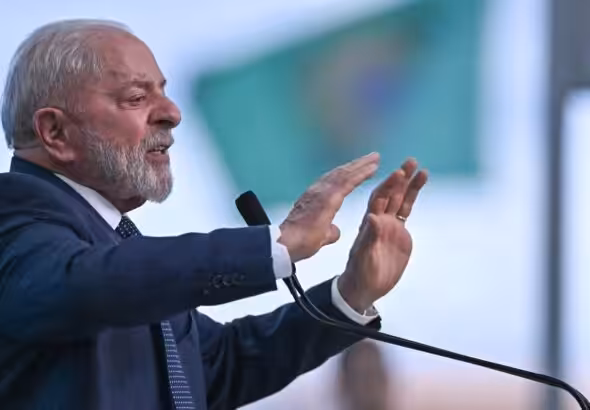 The president of Brazil, Luiz Inácio Lula da Silva, at a press conference. Photo: Andre Borges/EFE/file photo.