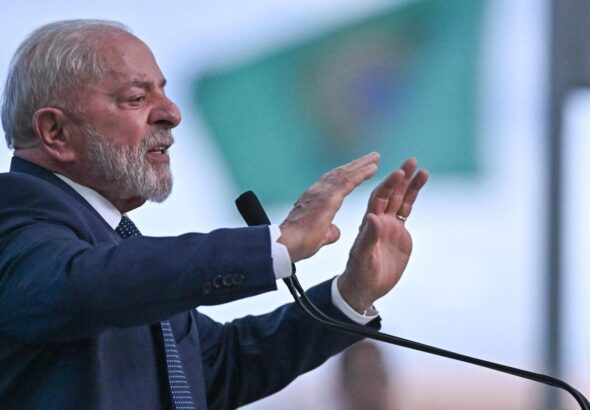 The president of Brazil, Luiz Inácio Lula da Silva, at a press conference. Photo: Andre Borges/EFE/file photo.