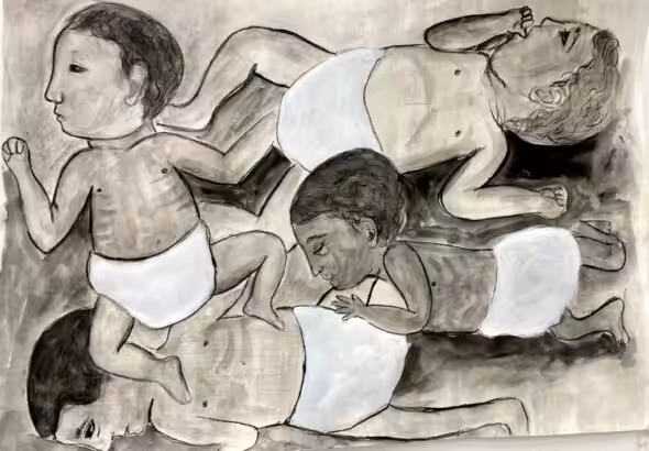 Malak Mattar (Gaza, Occupied Palestinian Territory), Prematurely Stolen, 2023. Photo: Tricontinental.