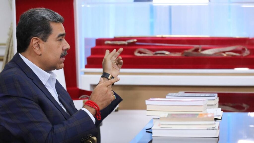 Venezuelan President Nicolás Maduro during his interview with Spanish journalist Ignacio Ramonet, January 1, 2025. Photo: Presidential Press.