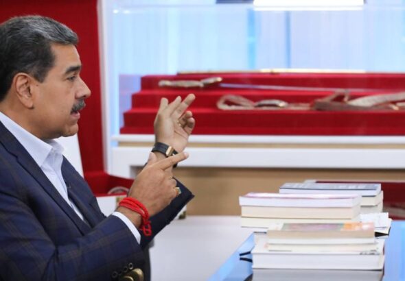 Venezuelan President Nicolás Maduro during his interview with Spanish journalist Ignacio Ramonet, January 1, 2025. Photo: Presidential Press.