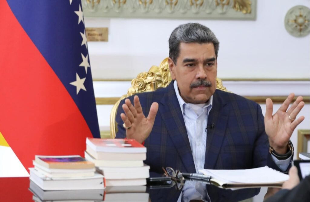 Venezuelan President Nicolás Maduro during his interview with Spanish journalist Ignacio Ramonet on January 1, 2025. Photo: Presidential Press.