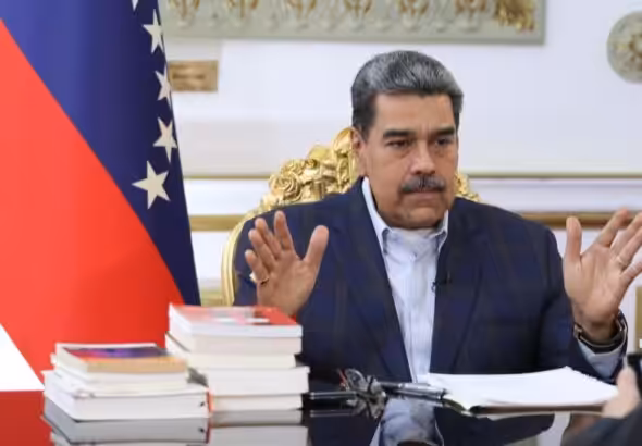 Venezuelan President Nicolás Maduro during his interview with Spanish journalist Ignacio Ramonet on January 1, 2025. Photo: Presidential Press.