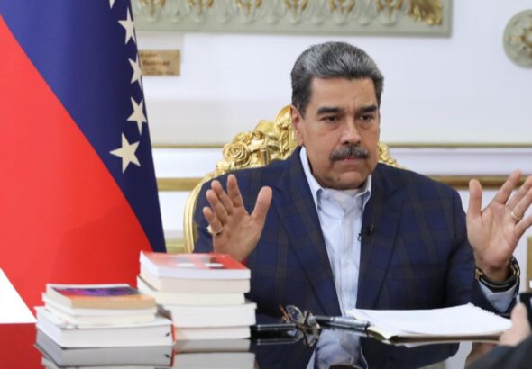 Venezuelan President Nicolás Maduro during his interview with Spanish journalist Ignacio Ramonet on January 1, 2025. Photo: Presidential Press.