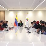 Venezuelan Vice President Delcy RodrĂguez chairs the first economic cabinet meeting of 2025, at the Vice Presidency headquarters in Caracas, January 18, 2025. Photo: Venezuelan Vice Presidency.