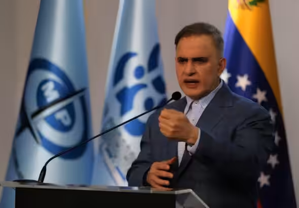 The attorney general of Venezuela, Tarek William Saab, at a press conference. File photo.