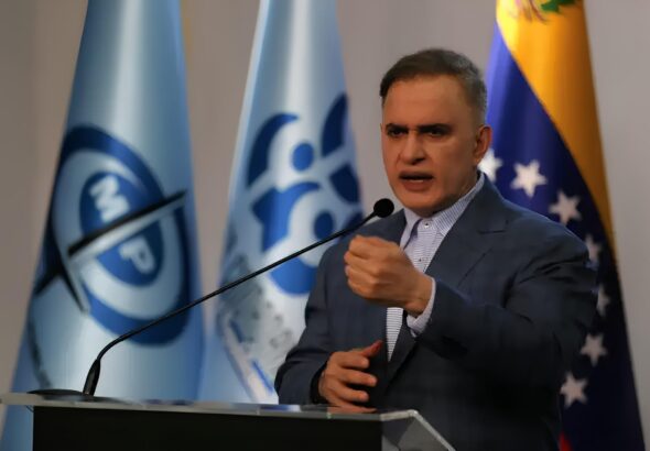 The attorney general of Venezuela, Tarek William Saab, at a press conference. File photo.