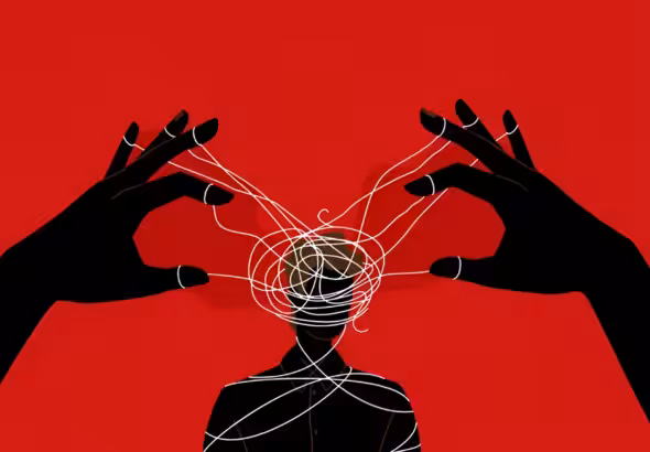 Illustration expressing the human brain controlled by external factors. File photo.