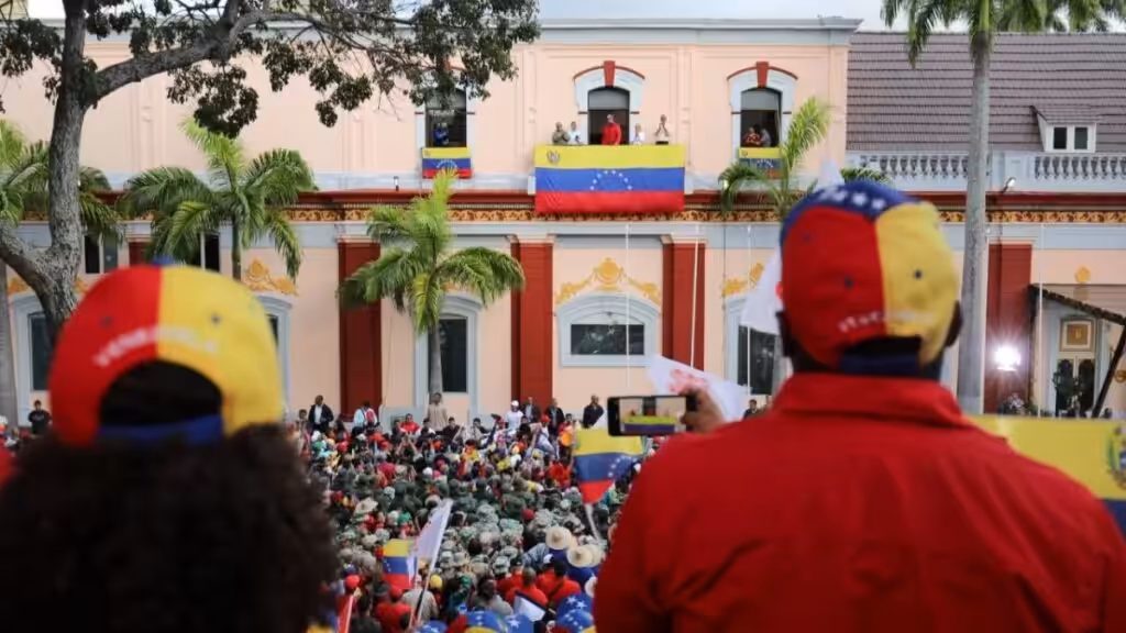 Gathering at the official event commemorating the popular anti-dictatorship uprising of January 23, 1958, in Caracas. Photo: