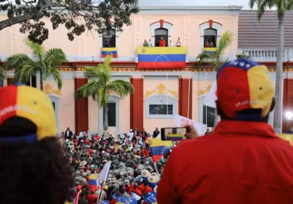 Gathering at the official event commemorating the popular anti-dictatorship uprising of January 23, 1958, in Caracas. Photo: