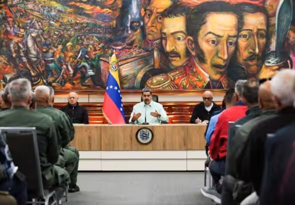 Venezuelan President Nicolás Maduro holds a meeting with the ministers, the military high command, and heads of the security agencies, in Miraflores Palace, Caracas, January 6, 2024. Photo: Presidential Press.