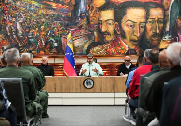 Venezuelan President Nicolás Maduro holds a meeting with the ministers, the military high command, and heads of the security agencies, in Miraflores Palace, Caracas, January 6, 2024. Photo: Presidential Press.