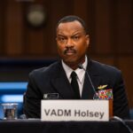 US Navy Vice Admiral Alvin Holsey testifies before the US Senate Committee on Armed Services at a confirmation hearing at the Hart Senate Office Building, District of Columbia, Sep. 12, 2024. Photo: Sgt. Sarah M. McClanahan/US Air National Guard/Tech.