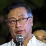 Colombian President Gustavo Petro speaks during his official visit to Haiti, January 22, 2025. Photo: Reuters/Marckinson Pierre.