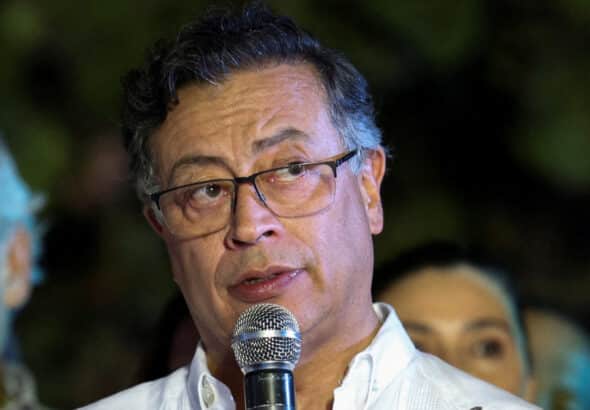 Colombian President Gustavo Petro speaks during his official visit to Haiti, January 22, 2025. Photo: Reuters/Marckinson Pierre.