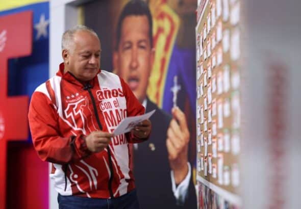 Venezuelan Interior Minister Diosdado Cabello on his TV program Con El Mazo Dando. Photo: Con el Mazo Dando.