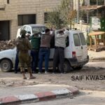 'Israeli' occupation forces detain a number of young men around Tulkarm refugee camp on February 19, 2025. Photo: @saif_kwasmi/Instagram.