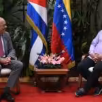 Miguel Díaz-Canel, Presidente of Cuba (right) and Jorge Rodríguez Gómez, president of the National Assembly of Venezuela (left). Photo: Estudios Revolución.