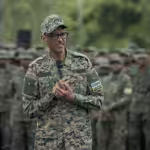 Paul Kagame, President of Rwanda with troops. Photo: Black Agenda Report/file photo.