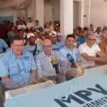 Movement for Venezuela (MPV) party leaders and members at a press conference. Photo: MPV.
