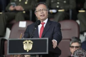 The president of Colombia, Gustavo Petro, at an offcial ceremony in Bogota, February 18, 2025. Photo: EFE.