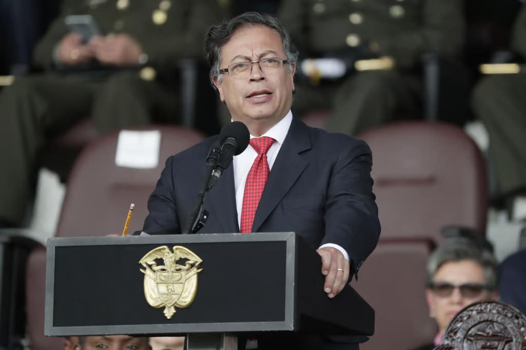 The president of Colombia, Gustavo Petro, at an offcial ceremony in Bogota, February 18, 2025. Photo: EFE.