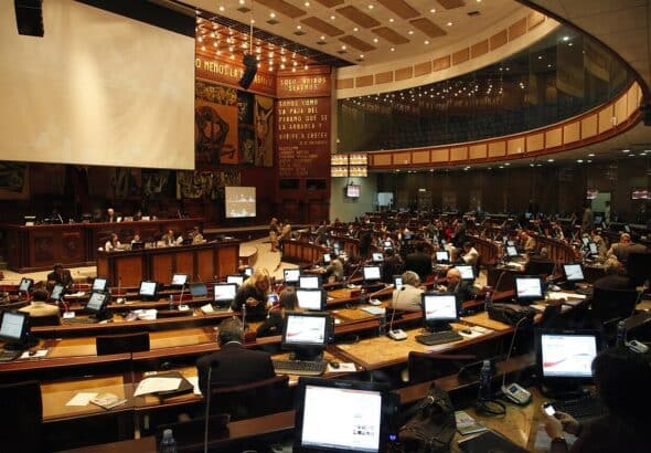 Featured image: The National Assembly of Ecuador during a session. Photo: Foreign Affairs Ministry of Ecuador.