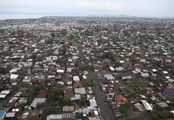 Aerial view of Goma, DRC. Photo: MONUSCO/Wikimedia Commons.