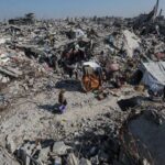 Scene of widespread destruction in Jabalia refugee camp in northern Gaza, result of the Zionist entity's genocidal aggression of 471 days. Photo: Quds News Network.
