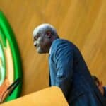 Address by the outgoing Chairperson of the African Union Commission, Moussa Faki Mahamat. Photo: @_AfricanUnion/X.