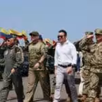 Ecuadorian President Daniel Noboa at an official event giving tactical vehicles to the Ecuadorian Army. Photo: Presidencia Ecuador.