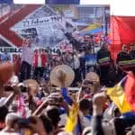 Venezuelan President Nicolás Maduro attends the commemorative march for 36 years of the Caracazo uprising. Photo: MINCYT.
